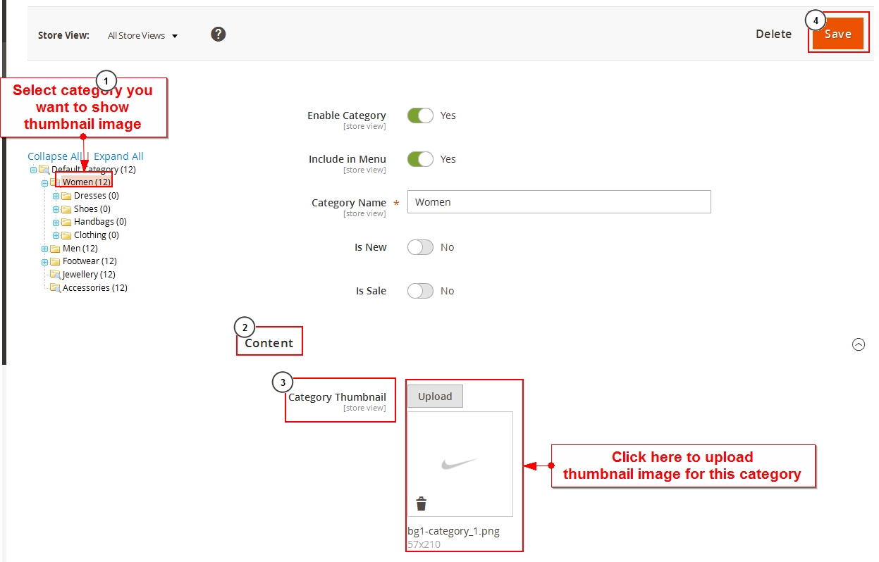 set thumbnail category